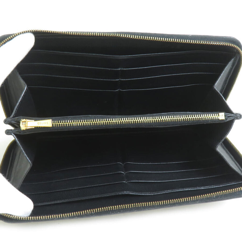 Celine zip around long wallet brown python leather - image 3